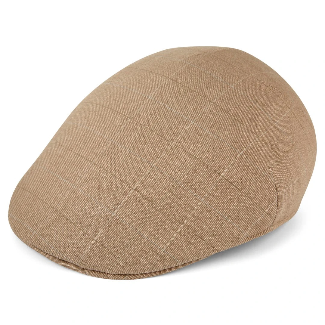 Fawler Casquette PlateTirreno à Carreaux De Couleur Sable Foncé 1 Fawler Casquette PlateTirreno à Carreaux De Couleur Sable Foncé