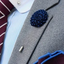 Warren Asher Boutonnière à Fleur Pissenlit Bleu Marine -Boutique Trendhim 10982 lapelpin