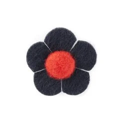 Warren Asher Épinglette à Fleur Rouge Et Marine