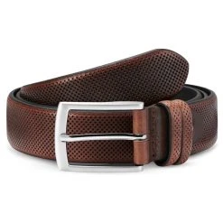 Salt & Hide Ceinture En Cuir Pleine Fleur Marron Holmes