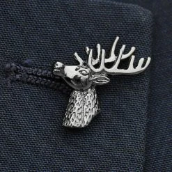 Warren Asher Broche Argentée "Le Cerf Royal" -Boutique Trendhim 11458 lapel pin
