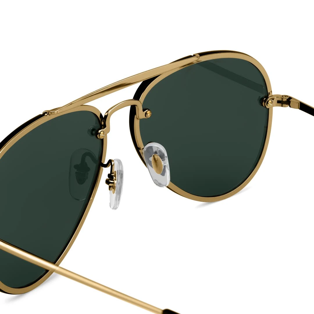 Lucleon Occasus | Lunettes De Soleil Aviator Dorées à Verres Verts Dégradés 6 Lucleon Occasus | Lunettes De Soleil Aviator Dorées à Verres Verts Dégradés – Image 6