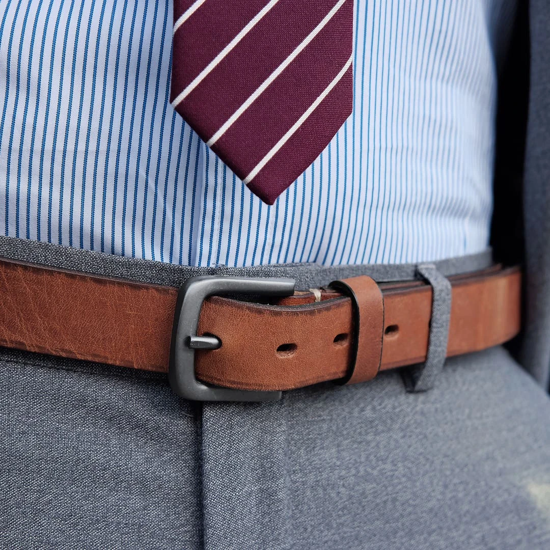 BSWK Ceinture En Cuir Brun Chaleureux 4 BSWK Ceinture En Cuir Brun Chaleureux – Image 4