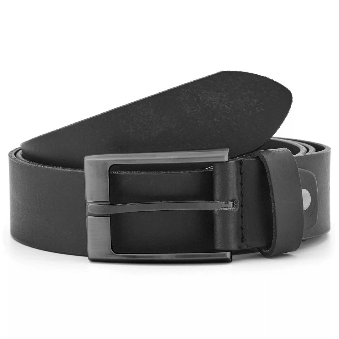 BSWK Ceinture En Cuir Noir Texturé 1 BSWK Ceinture En Cuir Noir Texturé