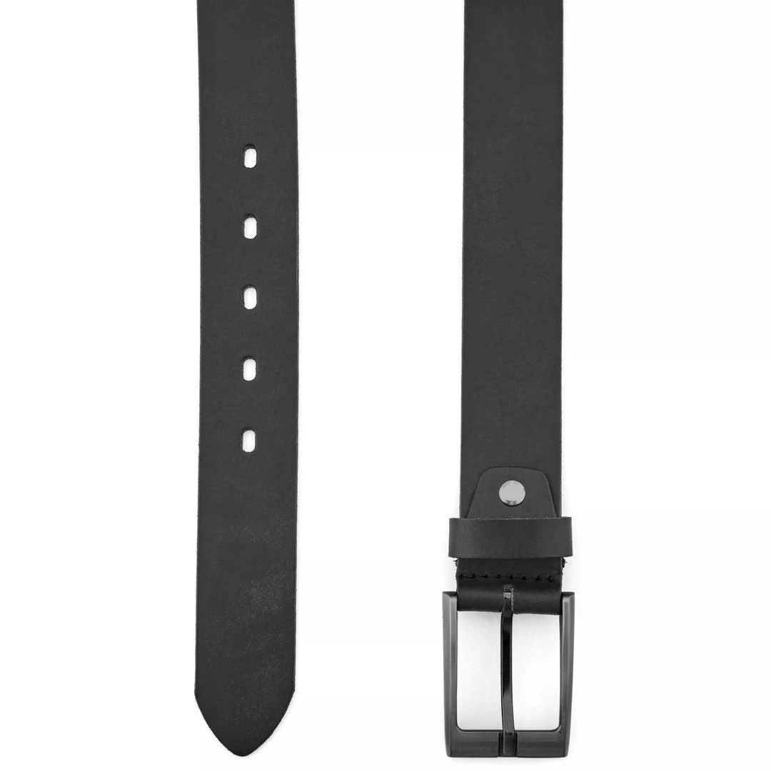 BSWK Ceinture En Cuir Noir Texturé 2 BSWK Ceinture En Cuir Noir Texturé – Image 2