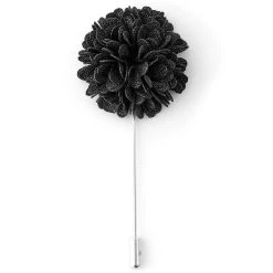 Warren Asher Boutonnière à Fleur Charbon