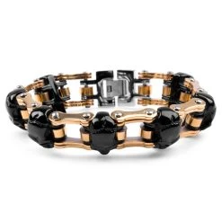Fort Tempus Bracelet Biker En Acier Chirurgical Noir, Doré Et Argenté -Boutique Trendhim 13 1 50 1 189