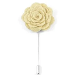 Warren Asher Boutonnière Rose Blanc Cassé