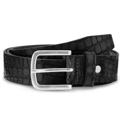Salt & Hide Ceinture Noire En Cuir Pleine Fleur Harvy