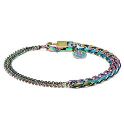 Lucleon Bracelet Couleur Arc-en-ciel Carlos Amager à Double Maille Gourmette