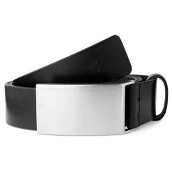 Fawler Ceinture En Cuir Noir Fanya