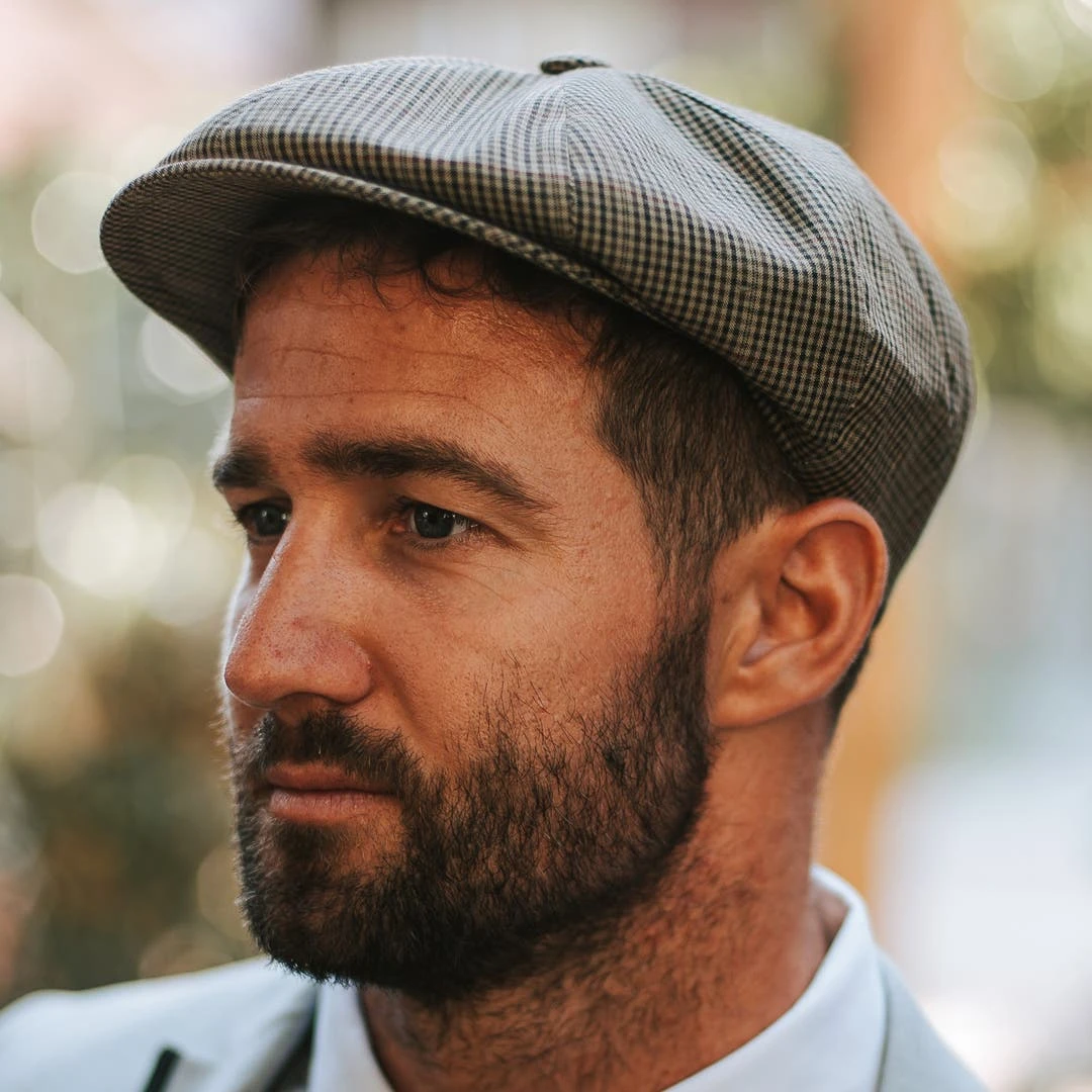 Fawler Casquette Gavroche Spicchi à Motif Pied-de-poule 6 Fawler Casquette Gavroche Spicchi à Motif Pied-de-poule – Image 6