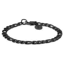 Lucleon Bracelet Couleur Gunmetal Cosmo Amager à Maille Figaro