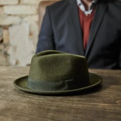 Fawler Chapeau Trilby Tomasso Moda Vert Olive -Boutique Trendhim 17950 3