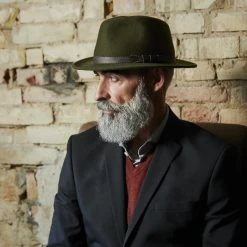 Fawler Chapeau Fédora Flavio Moda Vert à Bord Plat -Boutique Trendhim 17956 2