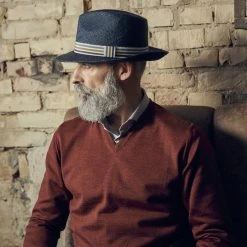 Fawler Chapeau Panama Moda Pino Bleu à Galon Rayé 10 Fawler Chapeau Panama Moda Pino Bleu à Galon Rayé -Boutique Trendhim 17964 2 1