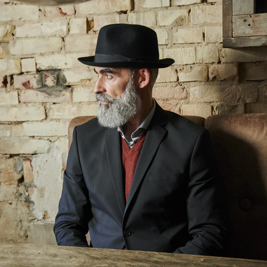 Fawler Chapeau Fédore Filippo Moda Noir à Bords Bruts 5 Fawler Chapeau Fédore Filippo Moda Noir à Bords Bruts – Image 5