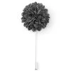 Warren Asher Broche Pour Homme à Fleur Poivre Et Sel