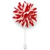 Warren Asher Broche Pour Homme à Fleur Rouge Et Blanche Fantaisiste