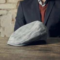 Fawler Casquette Béret Grise à Carreaux Mateo Moda -Boutique Trendhim 18058 1