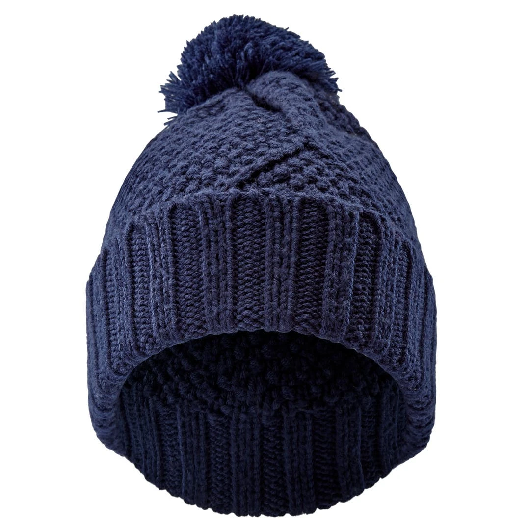 Fawler Bonnet à Pompon Bleu Marine Karl Kane En Laine Mérinos 2 Fawler Bonnet à Pompon Bleu Marine Karl Kane En Laine Mérinos – Image 2