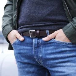 Fawler Ceinture En Cuir Brun Foncé Filippo -Boutique Trendhim 19151