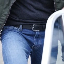 Fawler Ceinture En Cuir Noir Fredo -Boutique Trendhim 19183