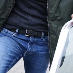 Fawler Ceinture En Cuir Noir Fritts -Boutique Trendhim 19279