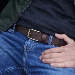 Fawler Ceinture En Cuir Brun Foncé Frang -Boutique Trendhim 19382