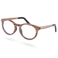 Paul Riley Lunettes à Monture En Bois Clair Et Motif écaille