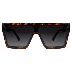 Otsu Occasus | Lunettes De Soleil Carrées Rétro à Motif écaille Et Verres Noirs Polarisés