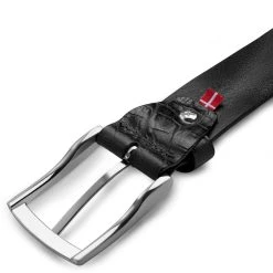 BSWK Vincio | Ceinture Noire En Cuir Pleine Fleur Avec Imprimé Croco 7 BSWK Vincio | Ceinture Noire En Cuir Pleine Fleur Avec Imprimé Croco -Boutique Trendhim 2 4 vinko 5