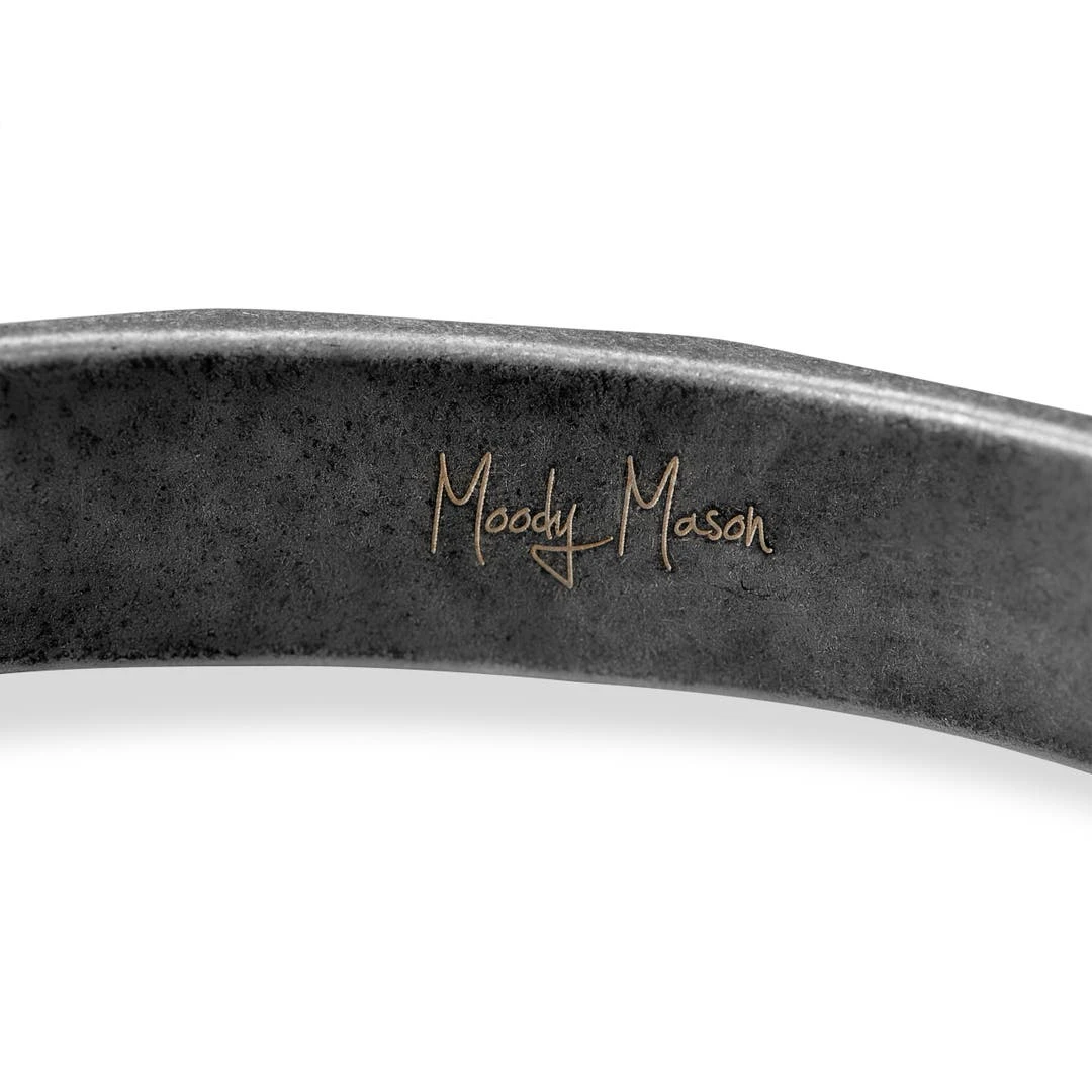 Moody Mason Bracelet Manchette Jax à Pointes En Acier Gris 3 Moody Mason Bracelet Manchette Jax à Pointes En Acier Gris – Image 3