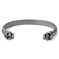 Moody Mason Bracelet Manchette Jax Tête De Mort En Acier