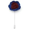 Warren Asher Broche Bordeaux Et Bleu Royal