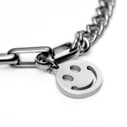 Lucleon Bracelet Amager Clarke Argenté à Maille Torsadée Et Maille Gourmette Avec Pendentif Smiley -Boutique Trendhim 28 3aacdb38b420d7b42f8edeab33751175c 3