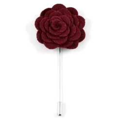 Warren Asher Boutonnière Rose Bordeaux