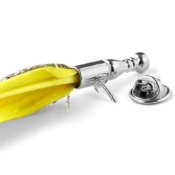 Warren Asher Épinglette "La Plume" Jaune -Boutique Trendhim 3 1 135 1 45 1 57 1 144