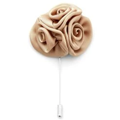 Warren Asher Boutonnière à Fleur De Rose Beige