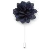 Warren Asher Boutonnière à Fleur Bleu Marine "La Subtile"
