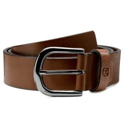 Salt & Hide Ceinture Brun Clair En Cuir Pleine Fleur Santiago