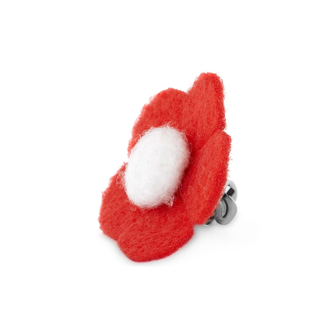 Warren Asher Épinglette à Fleur Rouge Et Blanche 2 Warren Asher Épinglette à Fleur Rouge Et Blanche – Image 2