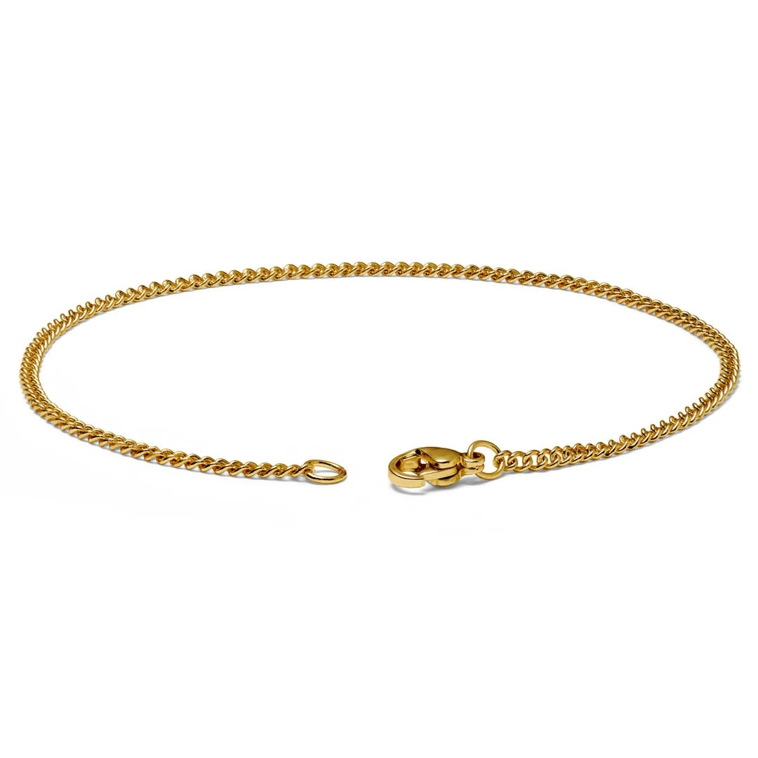 Lucleon Bracelet Chaîne à Mailles Dorées - 2 Mm 4 Lucleon Bracelet Chaîne à Mailles Dorées - 2 Mm – Image 4