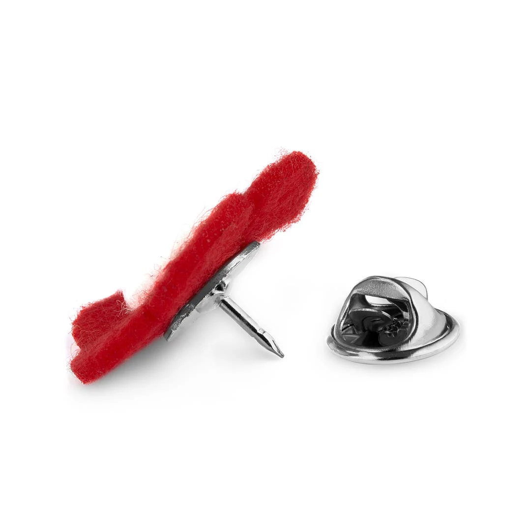 Warren Asher Épinglette à Fleur Rouge Et Blanche 3 Warren Asher Épinglette à Fleur Rouge Et Blanche – Image 3