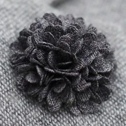 Warren Asher Broche Pour Homme à Fleur Poivre Et Sel -Boutique Trendhim 43 salt pepper flower lapel pin cropped