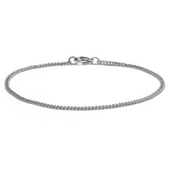Lucleon Bracelet Chaîne à Mailles Argentées - 2 Mm