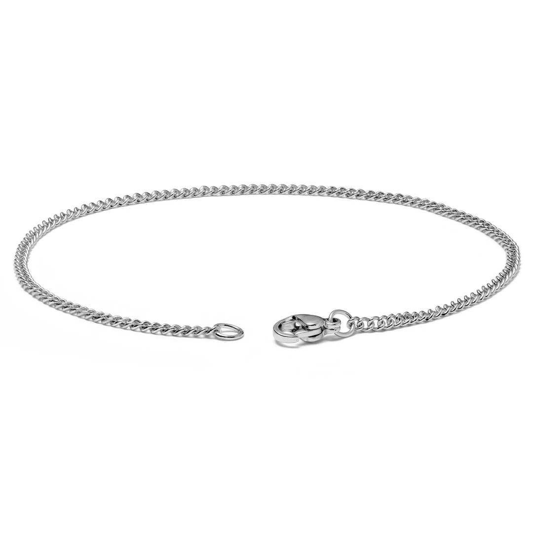 Lucleon Bracelet Chaîne à Mailles Argentées - 2 Mm 4 Lucleon Bracelet Chaîne à Mailles Argentées - 2 Mm – Image 4