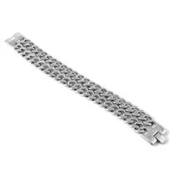 Fort Tempus Bracelet En Acier Argenté Double Chaîne -Boutique Trendhim 5 2 96