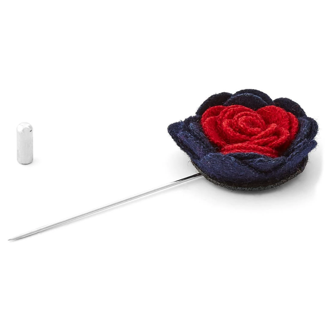 Warren Asher Boutonnière à Fleur Douce Rouge Et Noire 2 Warren Asher Boutonnière à Fleur Douce Rouge Et Noire – Image 2