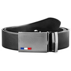 BSWK Ceinture Automatique En Cuir Pleine Fleur Noir